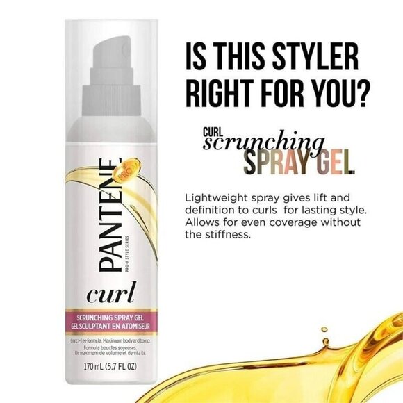 Pantene Pro V Style Series Curl Scrunching Spray Gel 5.7 oz - Picture 1 of 2